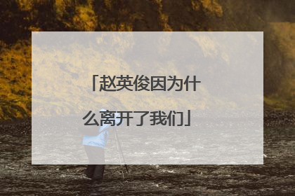赵英俊因为什么离开了我们