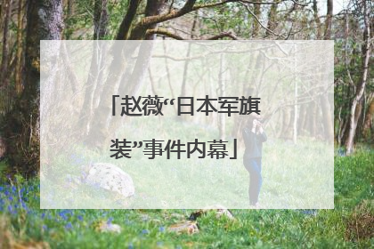 赵薇“日本军旗装”事件内幕