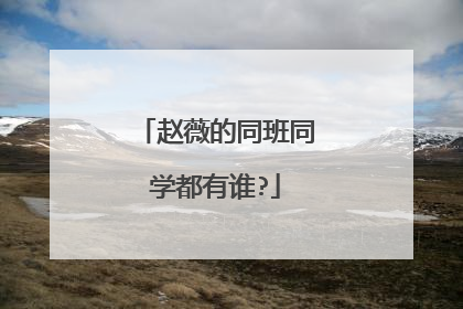 赵薇的同班同学都有谁?