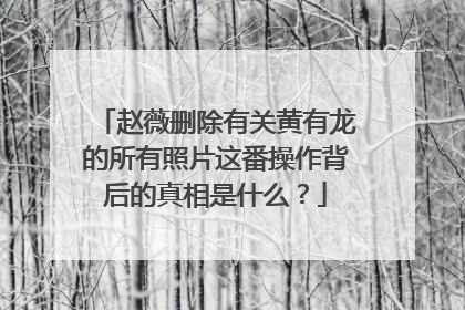 赵薇删除有关黄有龙的所有照片这番操作背后的真相是什么?