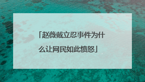 赵薇戴立忍事件为什么让网民如此愤怒