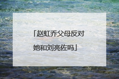 赵虹乔父母反对她和刘亮佐吗