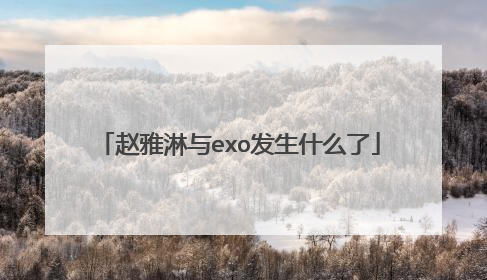 赵雅淋与exo发生什么了