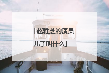 赵雅芝的演员儿子叫什么