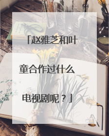 赵雅芝和叶童合作过什么电视剧呢?