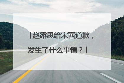 赵露思给宋茜道歉，发生了什么事情？