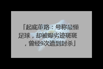 起底董路:号称最懂足球,却被曝劣迹斑斑,曾经9次遭到封杀