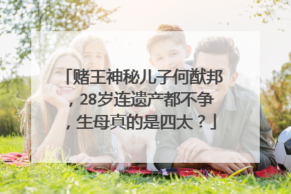 赌王神秘儿子何猷邦,28岁连遗产都不争,生母真的是四太?