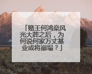 赌王何鸿燊风光大葬之后，为何说何家万丈基业或将崩塌？