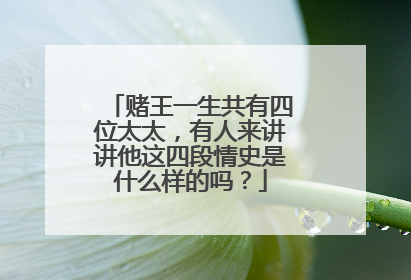 赌王一生共有四位太太,有人来讲讲他这四段情史是什么样的吗?