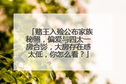 赌王入殓公布家族秘照,偏爱与四太一房合影,大房存在感太低,你怎么看?