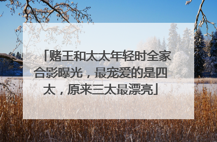 赌王和太太年轻时全家合影曝光,最宠爱的是四太,原来三太最漂亮
