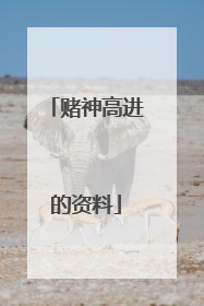 赌神高进的资料