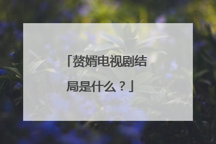 赘婿电视剧结局是什么？