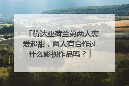 赞达亚荷兰弟两人恋爱超甜，两人有合作过什么影视作品吗？