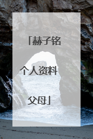 赫子铭个人资料父母