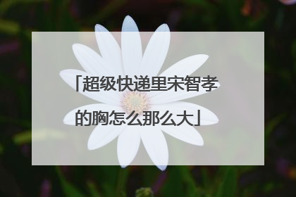 超级快递里宋智孝的胸怎么那么大