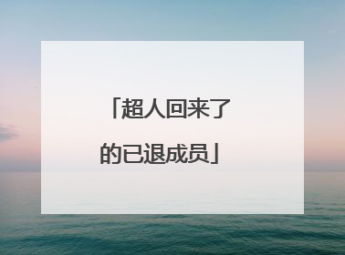 超人回来了的已退成员