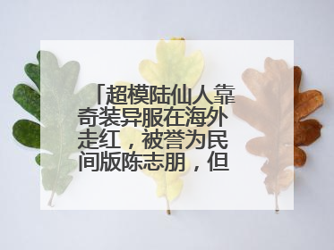 超模陆仙人靠奇装异服在海外走红,被誉为民间版陈志朋,但为何陈志朋却一直火不起来?