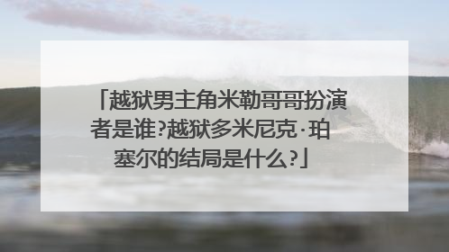 越狱男主角米勒哥哥扮演者是谁?越狱多米尼克·珀塞尔的结局是什么?