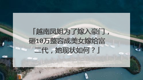 越南凤姐为了嫁入豪门，砸10万整容成美女嫁给富二代，她现状如何？