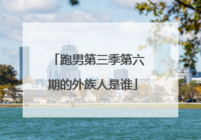 跑男第三季第六期的外族人是谁