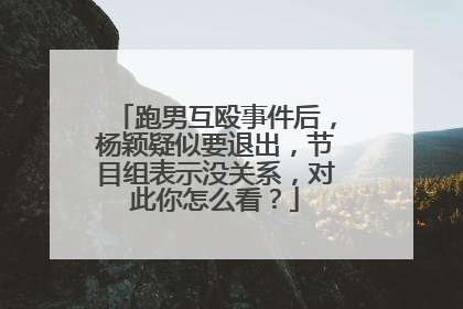 跑男互殴事件后，杨颖疑似要退出，节目组表示没关系，对此你怎么看？
