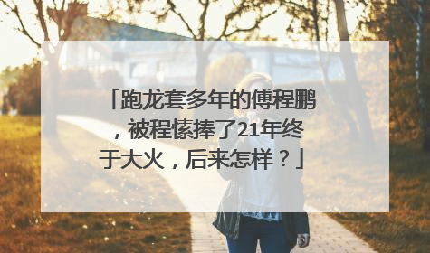 跑龙套多年的傅程鹏，被程愫捧了21年终于大火，后来怎样？