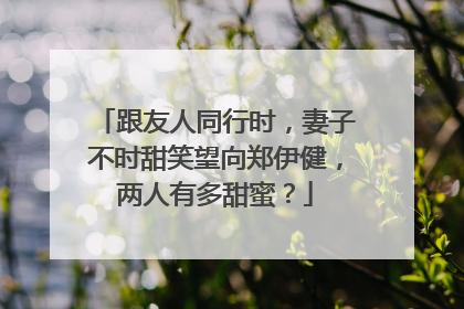 跟友人同行时,妻子不时甜笑望向郑伊健,两人有多甜蜜?