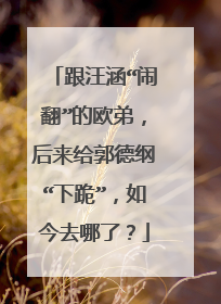 跟汪涵“闹翻”的欧弟,后来给郭德纲“下跪”,如今去哪了?