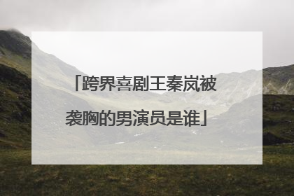 跨界喜剧王秦岚被袭胸的男演员是谁