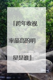 跨年收视率最高的明星是谁