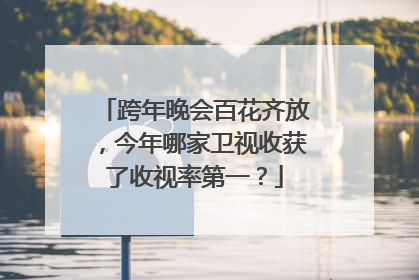 跨年晚会百花齐放，今年哪家卫视收获了收视率第一？