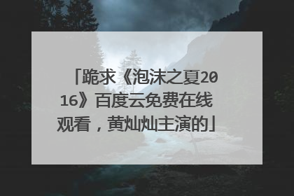 跪求《泡沫之夏2016》百度云免费在线观看,黄灿灿主演的