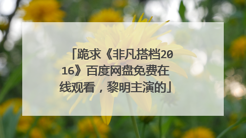 跪求《非凡搭档2016》百度网盘免费在线观看，黎明主演的