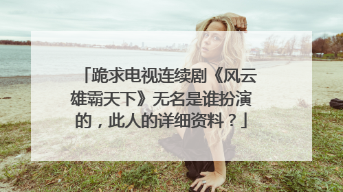 跪求电视连续剧《风云雄霸天下》无名是谁扮演的，此人的详细资料？