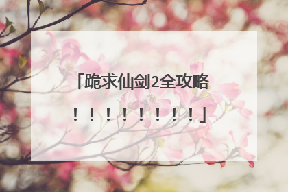 跪求仙剑2全攻略!!!!!!!!