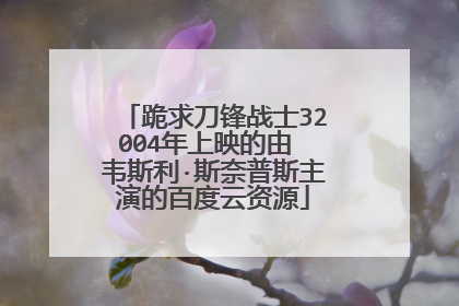 跪求刀锋战士32004年上映的由 韦斯利·斯奈普斯主演的百度云资源