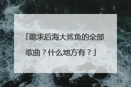 跪求后海大鲨鱼的全部歌曲？什么地方有？