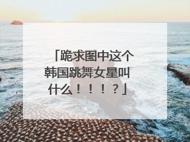 跪求图中这个韩国跳舞女星叫什么！！！？