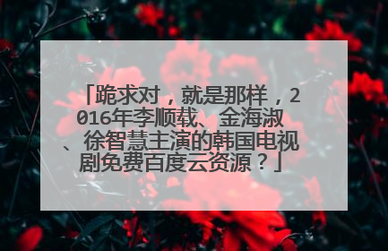 跪求对，就是那样，2016年李顺载、金海淑、徐智慧主演的韩国电视剧免费百度云资源？