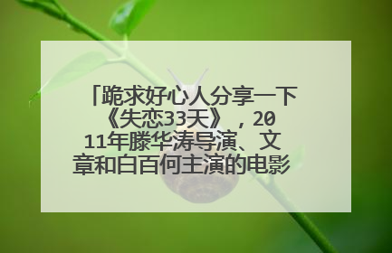 跪求好心人分享一下《失恋33天》，2011年滕华涛导演、文章和白百何主演的电影免费百度网盘资源