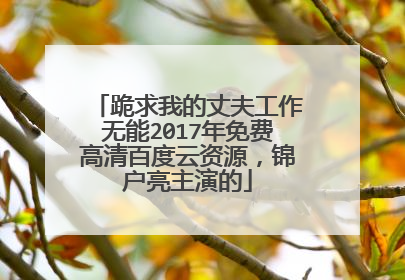 跪求我的丈夫工作无能2017年免费高清百度云资源,锦户亮主演的