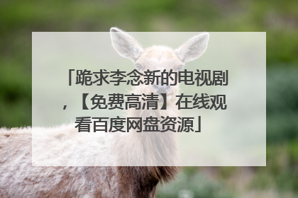 跪求李念新的电视剧，【免费高清】在线观看百度网盘资源