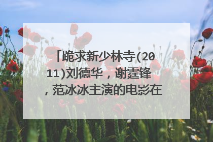 跪求新少林寺(2011)刘德华，谢霆锋，范冰冰主演的电影在线免费高清播放视频