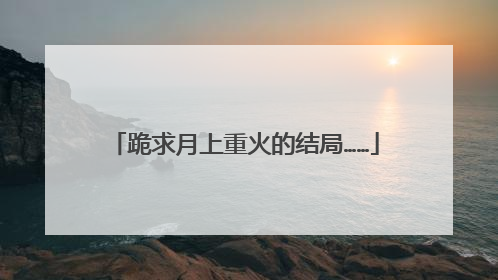 跪求月上重火的结局……