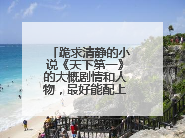 跪求清静的小说《天下第一》的大概剧情和人物,最好能配上人物图片(有图有加分哦~)