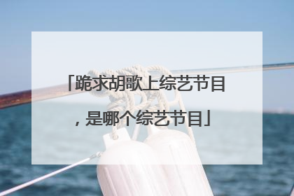 跪求胡歌上综艺节目，是哪个综艺节目