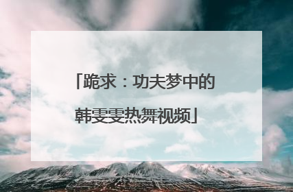 跪求：功夫梦中的韩雯雯热舞视频