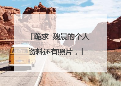 跪求 魏晨的个人资料还有照片，